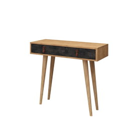 Hanah Home Aparador Moderno Roble y Gris Oscuro 80x87.6x30cm, 1 Cajón